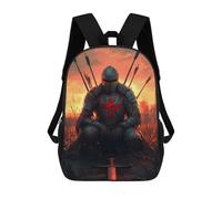 sinyumoney Kids 17inch School Bag Dying in Glory Children's School Backpack School Bookbag Fashion Casual Travel Rucksacks 3D Printed Funny Cool Book Bags