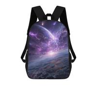 sinyumoney Kids 17inch School Bag Galactic Stormscape Children's School Backpack School Bookbag Fashion Casual Travel Rucksacks 3D Printed Funny Cool Book Bags