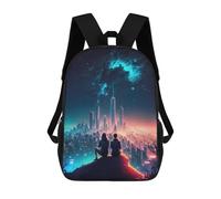 sinyumoney Kids 17inch School Bag Galaxy Astral Lovers Children's School Backpack School Bookbag Fashion Casual Travel Rucksacks 3D Printed Funny Cool Book Bags