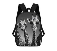 sinyumoney Kids 17inch School Bag Giraffe Rap Band Children's School Backpack School Bookbag Fashion Casual Travel Rucksacks 3D Printed Funny Cool Book Bags