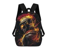 sinyumoney Kids 17inch School Bag Gladiator Armor Painting Children's School Backpack School Bookbag Fashion Casual Travel Rucksacks 3D Printed Funny Cool Book Bags