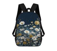 sinyumoney Kids 17inch School Bag Glowing Daisies Nightly Glow Children's School Backpack School Bookbag Fashion Casual Travel Rucksacks 3D Printed Funny Cool Book Bags