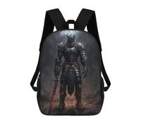sinyumoney Kids 17inch School Bag Haunting Silhouette Children's School Backpack School Bookbag Fashion Casual Travel Rucksacks 3D Printed Funny Cool Book Bags