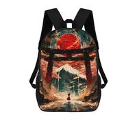 sinyumoney Kids 17inch School Bag Power of Torii Gate Children's School Backpack School Bookbag Fashion Casual Travel Rucksacks 3D Printed Funny Cool Book Bags