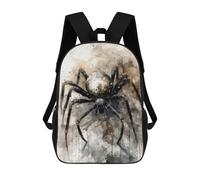 sinyumoney Kids 17inch School Bag Spider Inked Arachnid Children's School Backpack School Bookbag Fashion Casual Travel Rucksacks 3D Printed Funny Cool Book Bags