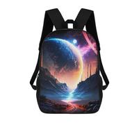 sinyumoney Kids 17inch School Bag The Path To Galaxy Children's School Backpack School Bookbag Fashion Casual Travel Rucksacks 3D Printed Funny Cool Book Bags