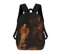 sinyumoney Kids 17inch School Bag The Return of The Prodigal Children's School Backpack School Bookbag Fashion Casual Travel Rucksacks 3D Printed Funny Cool Book Bags