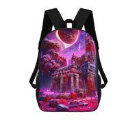 sinyumoney Kids Alien Ruins A Cosmic Fantasy Backpack for Boys And Girls, Kid Backpack Travel Bagpack School Bag for Teenagers 17inch