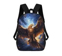 sinyumoney Kids Backpacks 3D Printed Cosmic Celestial Eagle School Bags Kids Boys Girls Travel Backpacks Book Bags for in School Or Travel 17inch