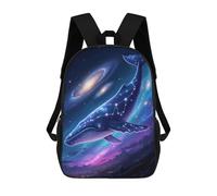 sinyumoney Kids Backpacks 3D Printed Cosmic Whale Constellation in The Starry Galaxy Sky School Bags Kids Boys Girls Travel Backpacks Book Bags for in School Or Travel 17inch