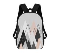 sinyumoney Kids Backpacks 3D Printed Geometric Landscape School Bags Kids Boys Girls Travel Backpacks Book Bags for in School Or Travel 17inch