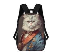 sinyumoney Kids Backpacks 3D Printed Persian Cat Unrealistic School Bags Kids Boys Girls Travel Backpacks Book Bags for in School Or Travel 17inch