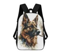 sinyumoney Kids Backpacks 3D Printed Smoking German Shepherd School Bags Kids Boys Girls Travel Backpacks Book Bags for in School Or Travel 17inch