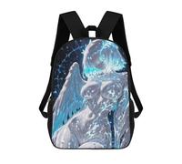 sinyumoney Kids Backpacks Angelic Figure with Glowing Cracks Backpack School Backpack Children School Bag Travel Rucksacks Book Bags 3D Printed Backpack for Kids Boys And Girls 17inch