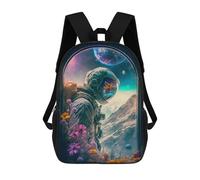 sinyumoney Kids Backpacks Astronaut's Window to Another World Backpack School Backpack Children School Bag Travel Rucksacks Book Bags 3D Printed Backpack for Kids Boys And Girls 17inch
