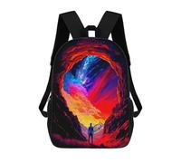 sinyumoney Kids Backpacks Backpack School Backpack Children School Bag Travel Rucksacks Book Bags 3D Printed Gateway to The Stars Backpack for Kids Boys And Girls 17inch