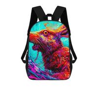 sinyumoney Kids Backpacks Backpack School Backpack Children School Bag Travel Rucksacks Book Bags 3D Printed Colorful Rabbit Painting Backpack for Kids Boys And Girls 17inch