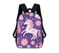 sinyumoney Kids Backpacks Backpack School Backpack Children School Bag Travel Rucksacks Book Bags 3D Printed Magical Unicorn Fantasy Backpack for Kids Boys And Girls 17inch