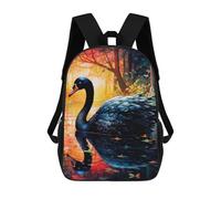 sinyumoney Kids Backpacks Backpack School Backpack Children School Bag Travel Rucksacks Book Bags 3D Printed Black Swan Reflections in Autumn Backpack for Kids Boys And Girls 17inch