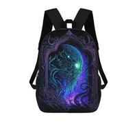 sinyumoney Kids Backpacks Backpack School Backpack Children School Bag Travel Rucksacks Book Bags 3D Printed Ethereal Portal to The Abyss Backpack for Kids Boys And Girls 17inch