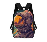 sinyumoney Kids Backpacks Backpack School Backpack Children School Bag Travel Rucksacks Book Bags 3D Printed Space Helmet Dreamscape Backpack for Kids Boys And Girls 17inch