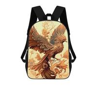 sinyumoney Kids Backpacks Backpack School Backpack Children School Bag Travel Rucksacks Book Bags 3D Printed Phoenix Painting Backpack for Kids Boys And Girls 17inch
