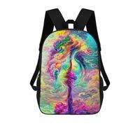 sinyumoney Kids Backpacks Backpack School Backpack Children School Bag Travel Rucksacks Book Bags 3D Printed Colorful Clouds Dance Backpack for Kids Boys And Girls 17inch