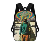 sinyumoney Kids Backpacks Backpack School Backpack Children School Bag Travel Rucksacks Book Bags 3D Printed Virtual Reality Journey Backpack for Kids Boys And Girls 17inch