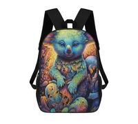 sinyumoney Kids Backpacks Backpack School Backpack Children School Bag Travel Rucksacks Book Bags 3D Printed Colorful Koala in Fantasy Forest Backpack for Kids Boys And Girls 17inch