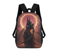 sinyumoney Kids Backpacks Backpack School Backpack Children School Bag Travel Rucksacks Book Bags 3D Printed Egyptian God Anubis Statue Backpack for Kids Boys And Girls 17inch