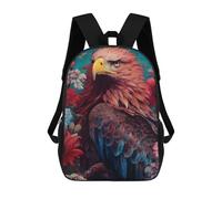 sinyumoney Kids Backpacks Backpack School Backpack Children School Bag Travel Rucksacks Book Bags 3D Printed Eagle Amidst Flowers Backpack for Kids Boys And Girls 17inch
