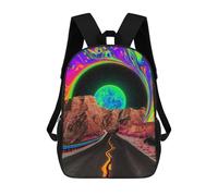 sinyumoney Kids Backpacks Backpack School Backpack Children School Bag Travel Rucksacks Book Bags 3D Printed Road to Nowhere Backpack for Kids Boys And Girls 17inch