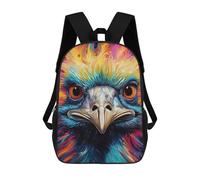 sinyumoney Kids Backpacks Backpack School Backpack Children School Bag Travel Rucksacks Book Bags 3D Printed Colorful Bird Portrait-6 Backpack for Kids Boys And Girls 17inch