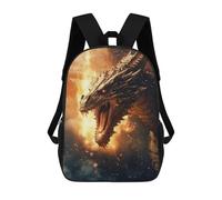sinyumoney Kids Backpacks Backpack School Backpack Children School Bag Travel Rucksacks Book Bags 3D Printed Fiery Dragon Majesty -3 Backpack for Kids Boys And Girls 17inch