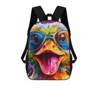sinyumoney Kids Backpacks Backpack School Backpack Children School Bag Travel Rucksacks Book Bags 3D Printed Colorful Bird Portrait-14 Backpack for Kids Boys And Girls 17inch