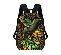 sinyumoney Kids Backpacks Backpack School Backpack Children School Bag Travel Rucksacks Book Bags 3D Printed Colorful Hummingbird Artwork Backpack for Kids Boys And Girls 17inch