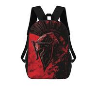 sinyumoney Kids Backpacks Backpack School Backpack Children School Bag Travel Rucksacks Book Bags 3D Printed Gladiator Helmet Art Print Backpack for Kids Boys And Girls 17inch