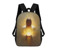 sinyumoney Kids Backpacks Backpack School Backpack Children School Bag Travel Rucksacks Book Bags 3D Printed Divine Light Painting Backpack for Kids Boys And Girls 17inch