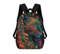 sinyumoney Kids Backpacks Backpack School Backpack Children School Bag Travel Rucksacks Book Bags 3D Printed Jaguar in The Enchanted Forest -1 Backpack for Kids Boys And Girls 17inch