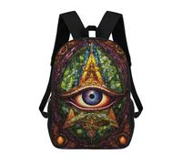sinyumoney Kids Backpacks Backpack School Backpack Children School Bag Travel Rucksacks Book Bags 3D Printed Stained Glass Eye Artwork-2 Backpack for Kids Boys And Girls 17inch