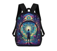 sinyumoney Kids Backpacks Backpack School Backpack Children School Bag Travel Rucksacks Book Bags 3D Printed Portal to Another World -12 Backpack for Kids Boys And Girls 17inch