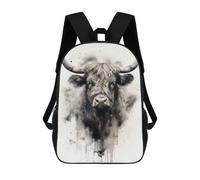 sinyumoney Kids Backpacks Backpack School Backpack Children School Bag Travel Rucksacks Book Bags 3D Printed Yak Portrait Backpack for Kids Boys And Girls 17inch
