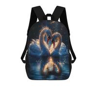 sinyumoney Kids Backpacks Backpack School Backpack Children School Bag Travel Rucksacks Book Bags 3D Printed Sunset Swan Love Backpack for Kids Boys And Girls 17inch