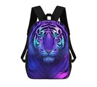sinyumoney Kids Backpacks Backpack School Backpack Children School Bag Travel Rucksacks Book Bags 3D Printed Neon Tiger Portrait-3 Backpack for Kids Boys And Girls 17inch
