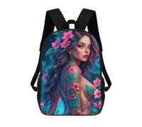 sinyumoney Kids Backpacks Backpack School Backpack Children School Bag Travel Rucksacks Book Bags 3D Printed Flower Nude Girl Backpack for Kids Boys And Girls 17inch