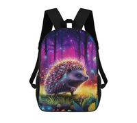 sinyumoney Kids Backpacks Backpack School Backpack Children School Bag Travel Rucksacks Book Bags 3D Printed Magical Forest Hedgehog Backpack for Kids Boys And Girls 17inch