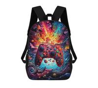 sinyumoney Kids Backpacks Backpack School Backpack Children School Bag Travel Rucksacks Book Bags 3D Printed Vibrant Gaming Controller Artwork -90 Backpack for Kids Boys And Girls 17inch
