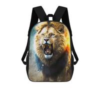 sinyumoney Kids Backpacks Backpack School Backpack Children School Bag Travel Rucksacks Book Bags 3D Printed Roaring Lion Art Print Backpack for Kids Boys And Girls 17inch