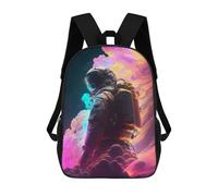 sinyumoney Kids Backpacks Backpack School Backpack Children School Bag Travel Rucksacks Book Bags 3D Printed Astronaut in Space -71 Backpack for Kids Boys And Girls 17inch