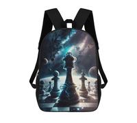 sinyumoney Kids Backpacks Backpack School Backpack Children School Bag Travel Rucksacks Book Bags 3D Printed Galactic Chess Epic Backpack for Kids Boys And Girls 17inch